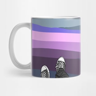 Colourfull shoes line art Mug